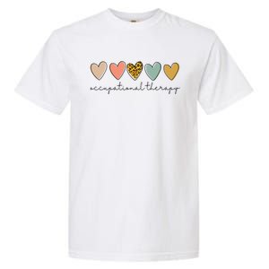 Occupational Therapist Leopard Heart Occupational Therapy Garment-Dyed Heavyweight T-Shirt