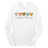 Occupational Therapist Leopard Heart Occupational Therapy Long Sleeve Shirt