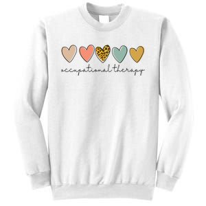 Occupational Therapist Leopard Heart Occupational Therapy Sweatshirt