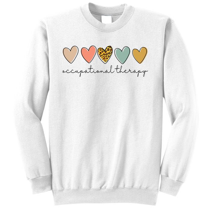 Occupational Therapist Leopard Heart Occupational Therapy Sweatshirt