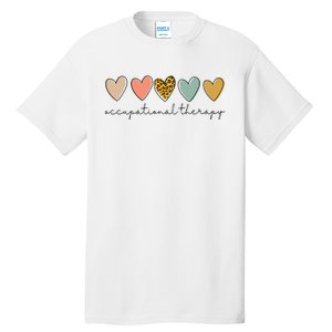 Occupational Therapist Leopard Heart Occupational Therapy Tall T-Shirt