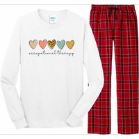 Occupational Therapist Leopard Heart Occupational Therapy Long Sleeve Pajama Set