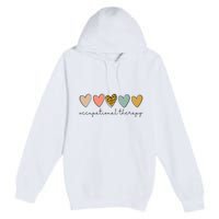 Occupational Therapist Leopard Heart Occupational Therapy Premium Pullover Hoodie