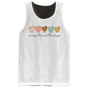 Occupational Therapist Leopard Heart Occupational Therapy Mesh Reversible Basketball Jersey Tank