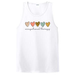 Occupational Therapist Leopard Heart Occupational Therapy PosiCharge Competitor Tank