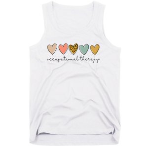 Occupational Therapist Leopard Heart Occupational Therapy Tank Top