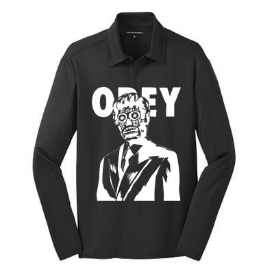 Obey They Live Silk Touch Performance Long Sleeve Polo