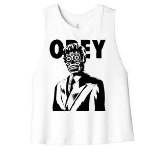 Obey They Live Women's Racerback Cropped Tank