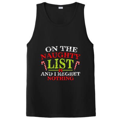 On The List Of Naughty And I Regret Nothing Christmas  PosiCharge Competitor Tank