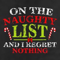 On The List Of Naughty And I Regret Nothing Christmas  Microfiber Hand Towel