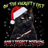 On The List Of Naughty I Regret Nothing Christmas Cat Meme Visor