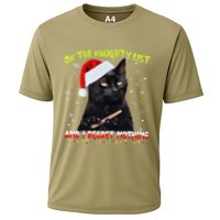 On The List Of Naughty I Regret Nothing Christmas Cat Meme Performance Shirt