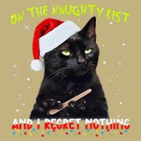 On The List Of Naughty I Regret Nothing Christmas Cat Meme Performance Shirt