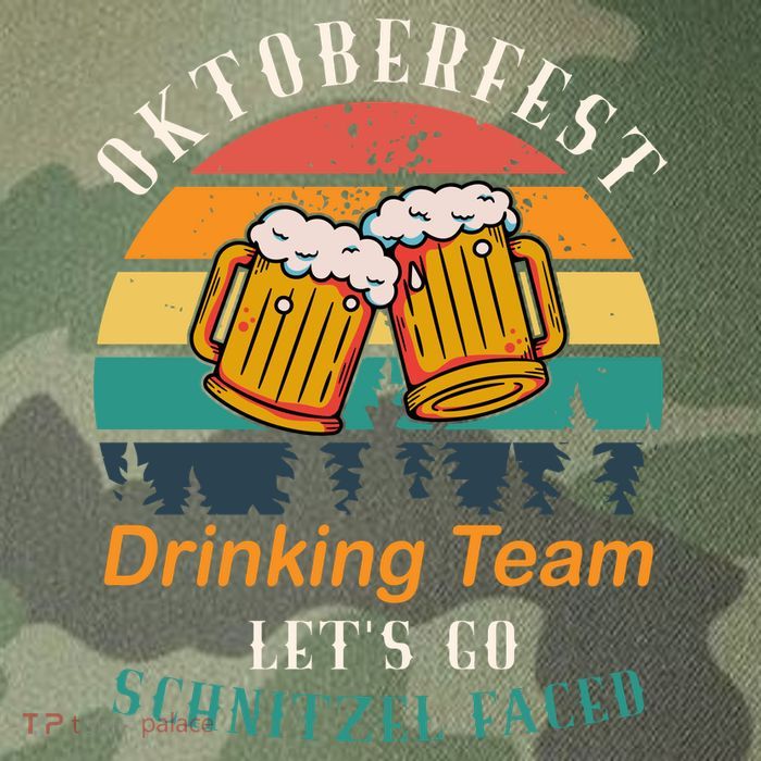 Oktoberfest Team Lets Get Schnitzel Faced Legacy Tie Dye Trucker Hat