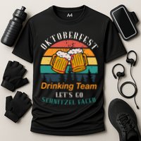 Oktoberfest Team Lets Get Schnitzel Faced Cooling Performance Crew T-Shirt