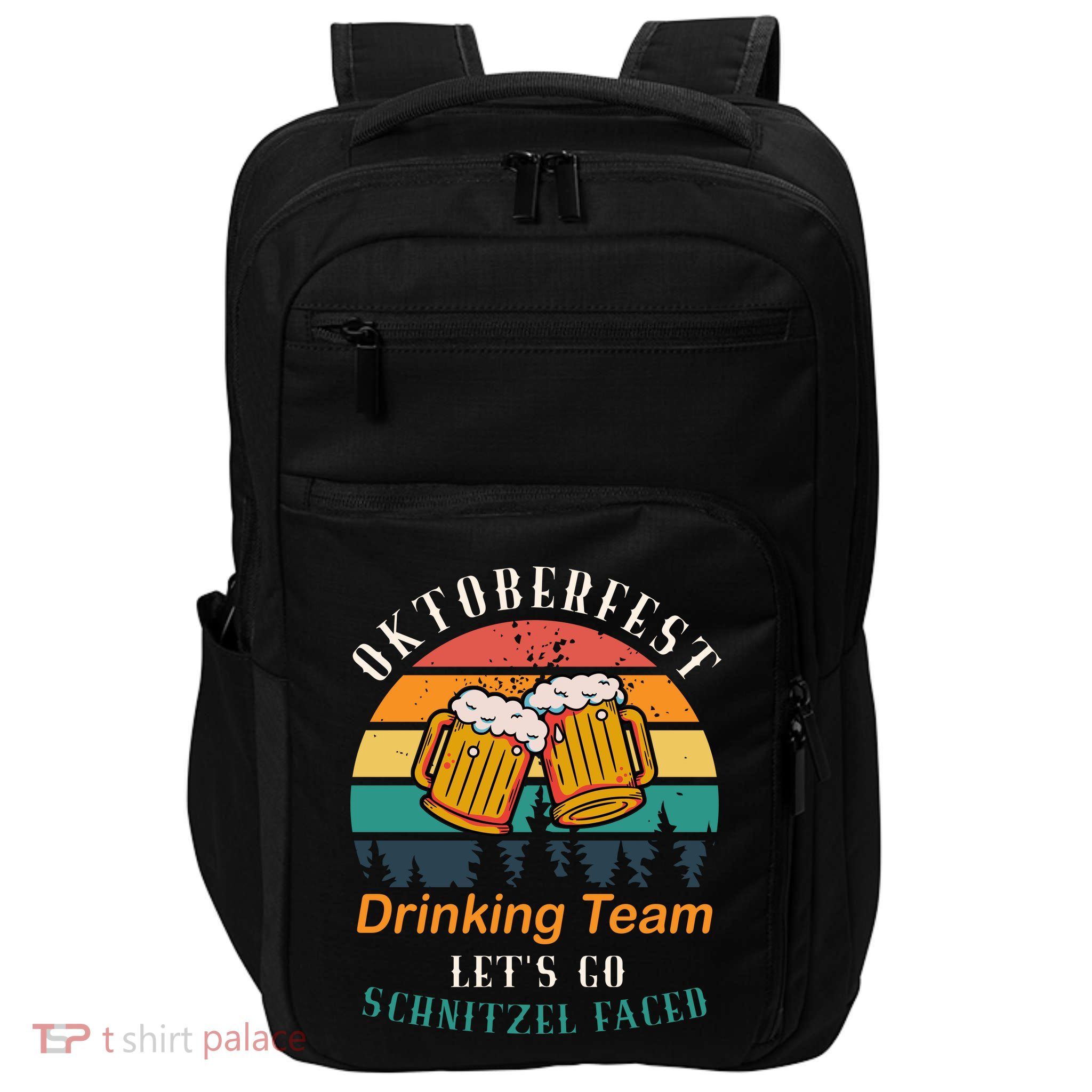 Oktoberfest Team Lets Get Schnitzel Faced Impact Tech Backpack