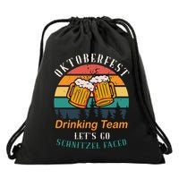 Oktoberfest Team Lets Get Schnitzel Faced Drawstring Bag
