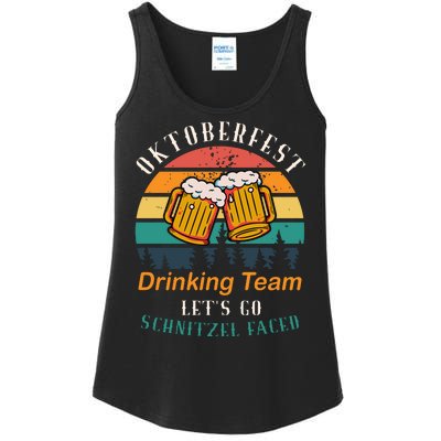 Oktoberfest Team Lets Get Schnitzel Faced Ladies Essential Tank