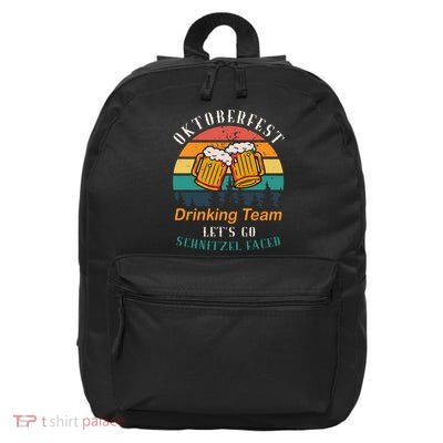 Oktoberfest Team Lets Get Schnitzel Faced 16 in Basic Backpack