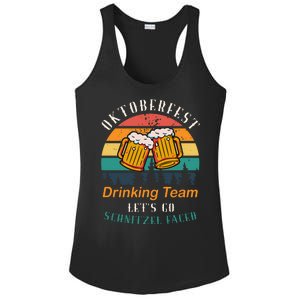 Oktoberfest Team Lets Get Schnitzel Faced Ladies PosiCharge Competitor Racerback Tank