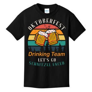 Oktoberfest Team Lets Get Schnitzel Faced Kids T-Shirt