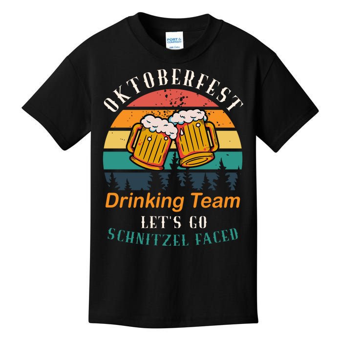 Oktoberfest Team Lets Get Schnitzel Faced Kids T-Shirt