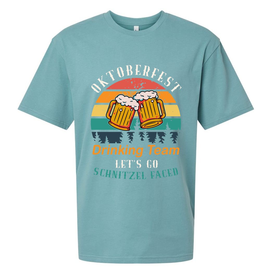 Oktoberfest Team Lets Get Schnitzel Faced Sueded Cloud Jersey T-Shirt