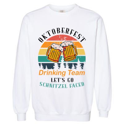 Oktoberfest Team Lets Get Schnitzel Faced Garment-Dyed Sweatshirt