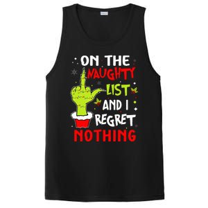 On The List Of Naughty And I Regret Nothing Christmas PosiCharge Competitor Tank