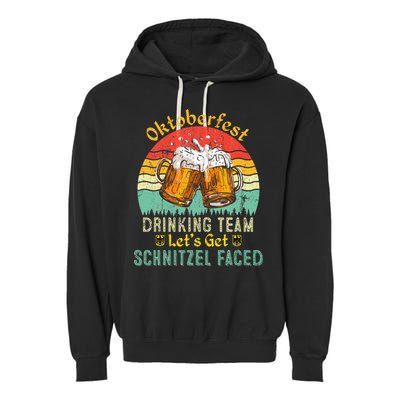 Oktoberfest Team Lets Get Schnitzel Faced German Garment-Dyed Fleece Hoodie