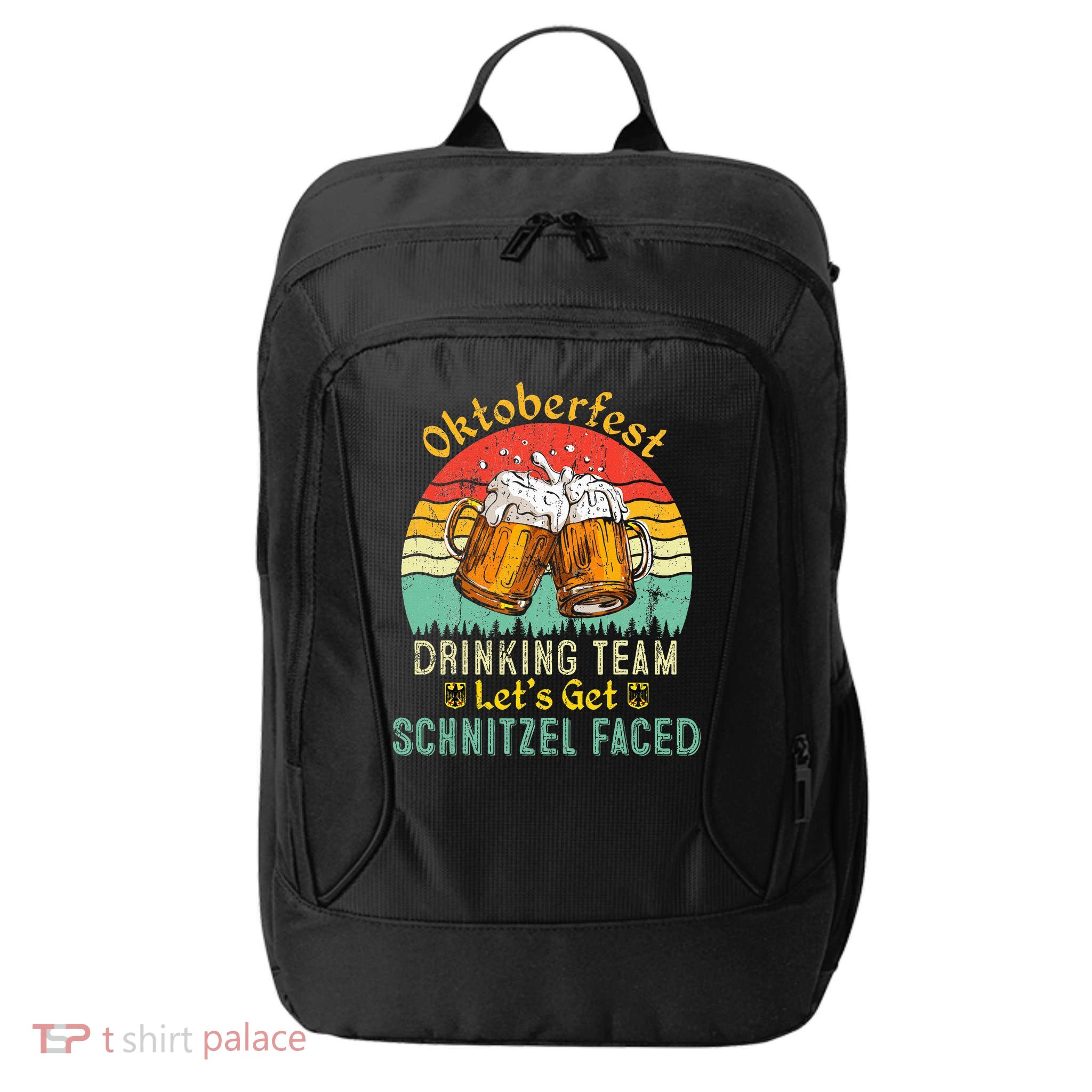 Oktoberfest Team Lets Get Schnitzel Faced German City Backpack