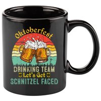 Oktoberfest Team Lets Get Schnitzel Faced German 11oz C Handle Ceramic Mug