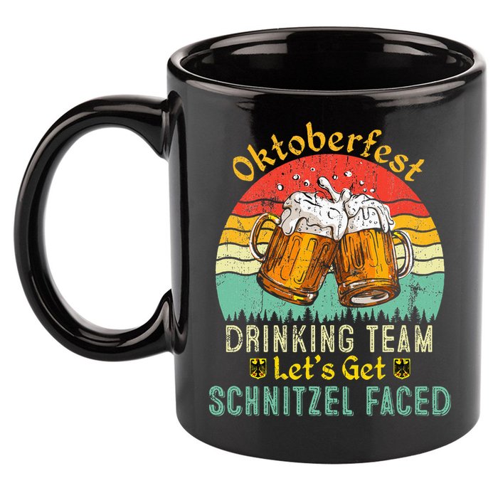 Oktoberfest Team Lets Get Schnitzel Faced German 11oz C Handle Ceramic Mug