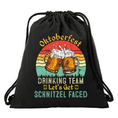 Oktoberfest Team Lets Get Schnitzel Faced German Drawstring Bag