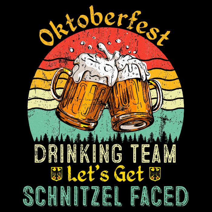 Oktoberfest Team Lets Get Schnitzel Faced German 16 in Basic Backpack