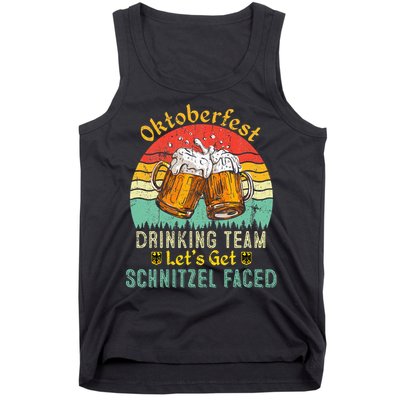 Oktoberfest Team Lets Get Schnitzel Faced German Tank Top