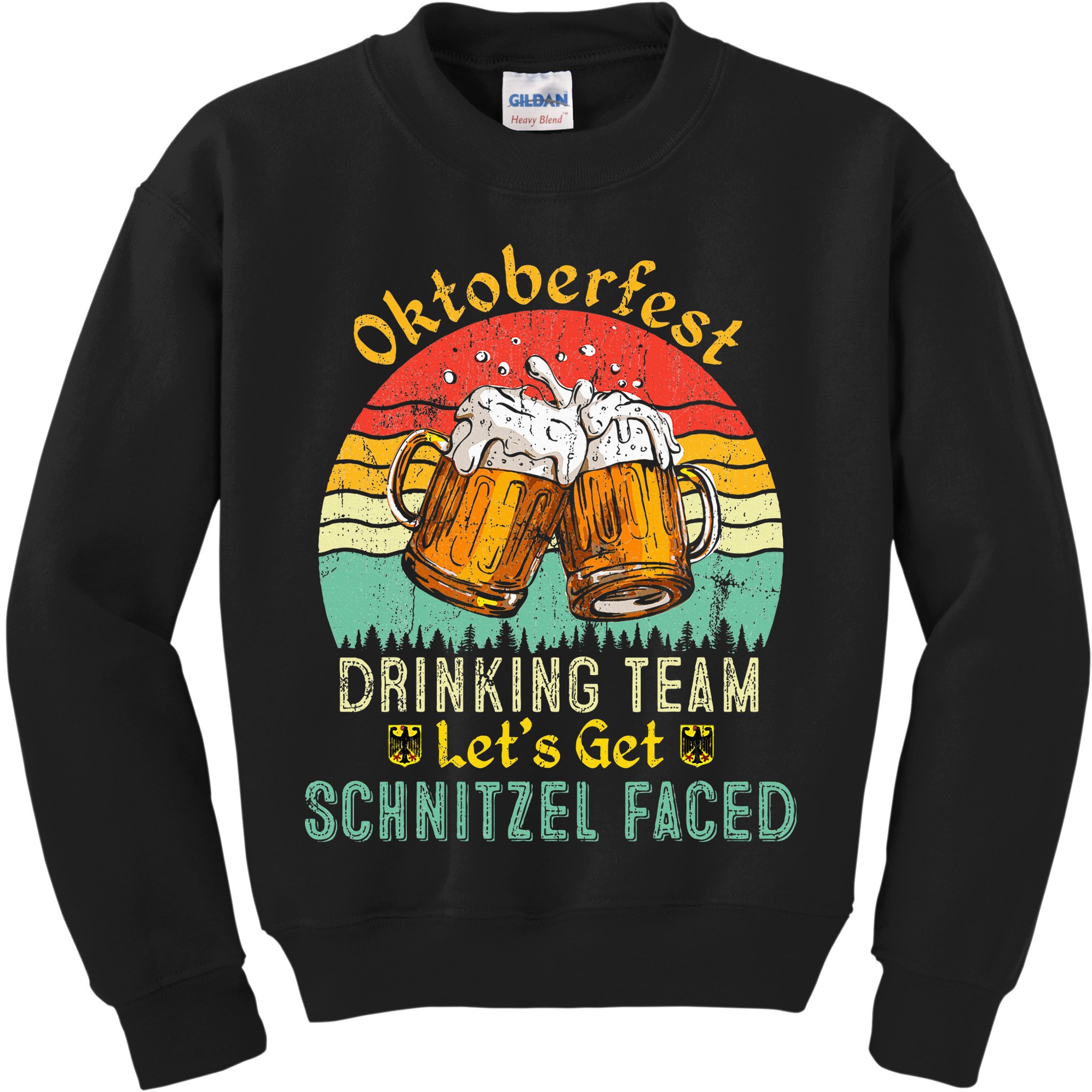 Oktoberfest Team Lets Get Schnitzel Faced German Kids Sweatshirt