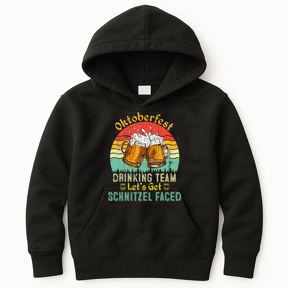 Oktoberfest Team Lets Get Schnitzel Faced German Kids Hoodie