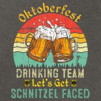 Oktoberfest Team Lets Get Schnitzel Faced German Cotton Canvas Backpack