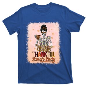 One Thankful Lunch Lady Coffee Lover Bleached Thanksgiving Meaningful Gift T-Shirt