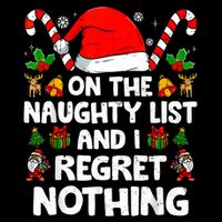 On The List Of Naughty And I Regret Nothing Christmas 16 in Basic Backpack