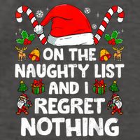 On The List Of Naughty And I Regret Nothing Christmas Vector Backpack