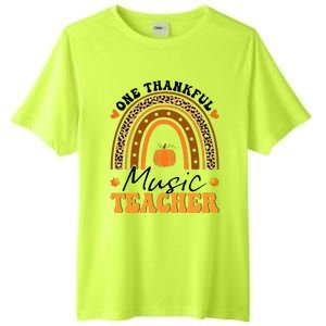 One Thankful Music Teacher Thanksgiving Rainbow Leopard Fall Tall Fusion ChromaSoft Performance T-Shirt