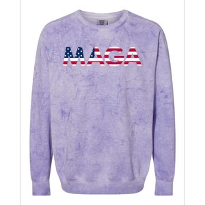 Original Trump Maga American Flag Maga America First Maga Colorblast Crewneck Sweatshirt