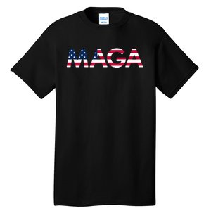 Original Trump Maga American Flag Maga America First Maga Tall T-Shirt