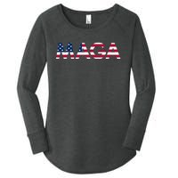 Original Trump Maga American Flag Maga America First Maga Women's Perfect Tri Tunic Long Sleeve Shirt