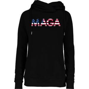 Original Trump Maga American Flag Maga America First Maga Womens Funnel Neck Pullover Hood