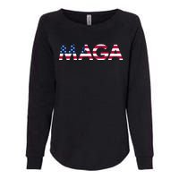 Original Trump Maga American Flag Maga America First Maga Womens California Wash Sweatshirt