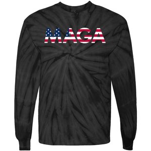 Original Trump Maga American Flag Maga America First Maga Tie-Dye Long Sleeve Shirt