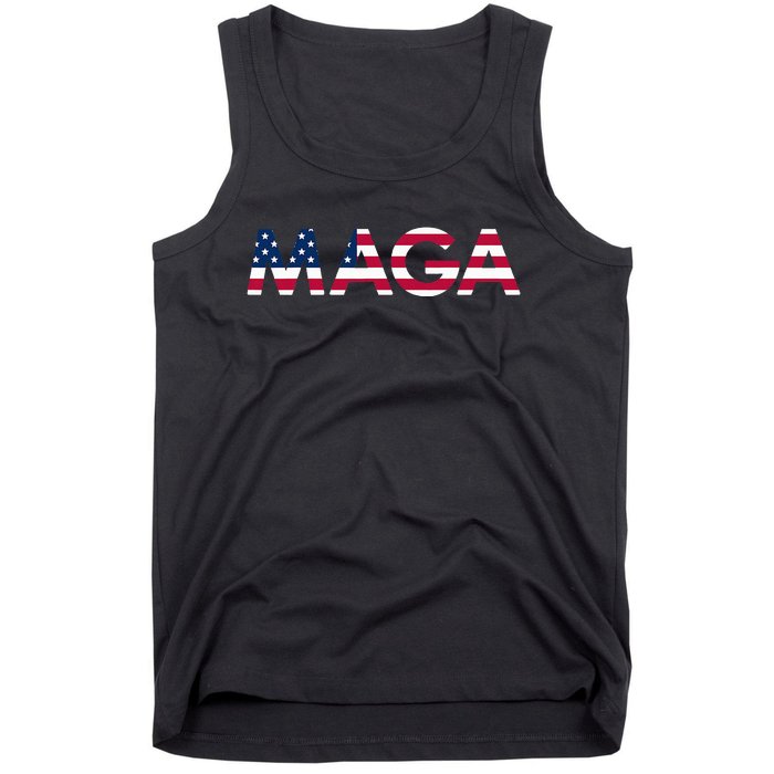 Original Trump Maga American Flag Maga America First Maga Tank Top